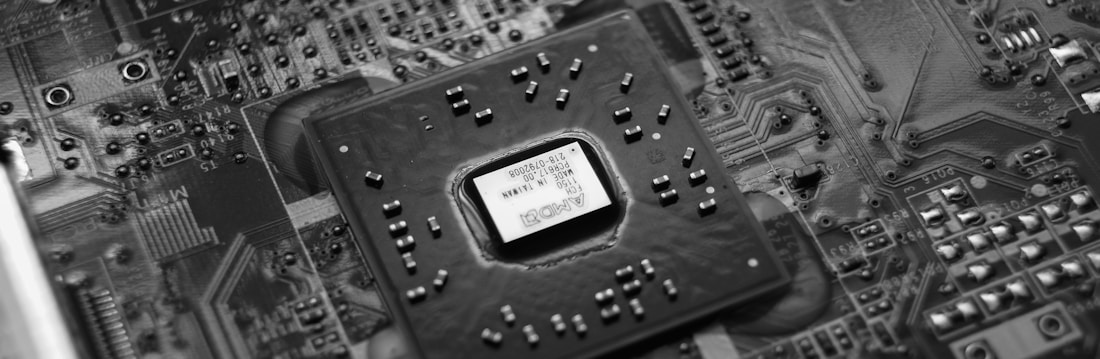 Close-up of a processor mounted on a circuit board
